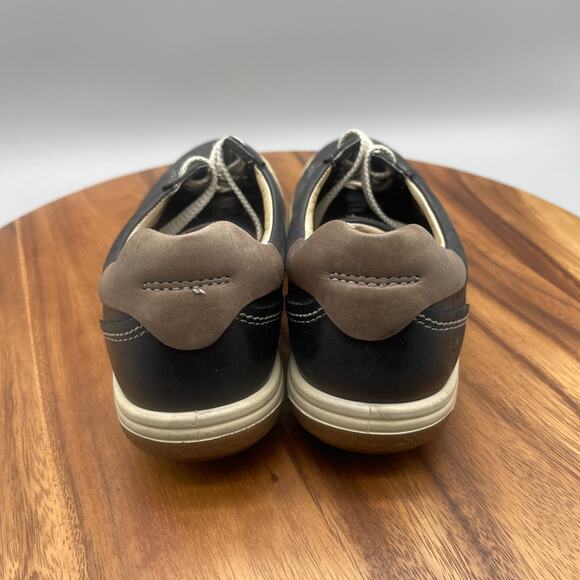 ECCO Chase Womens Size 9 / 40 Tie Black Leather Comfort Casual Walking Sneakers - Picture 4 of 8